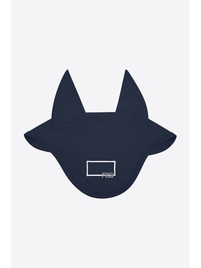 Bonnet en jersey bleu marine avec logo pour cheval - RG