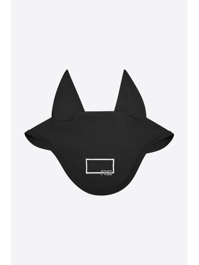 Bonnet en jersey noir avec logo pour cheval - RG