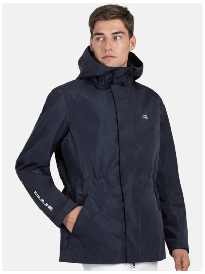 Chaqueta impermeable azul marino unisex Rawek - Equiline
