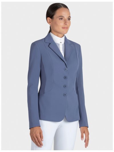 Veste de compétition très fine bleu clair pour femme Elorne - Equiline