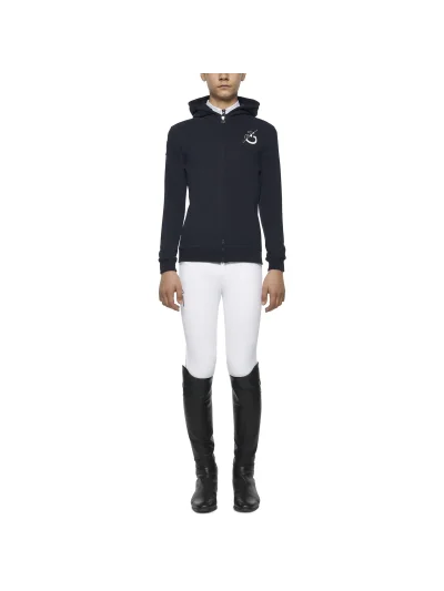 Sudadera con capucha y cremallera azul marino junior unisex CT Team - Cavalleria Toscana - imagen 2