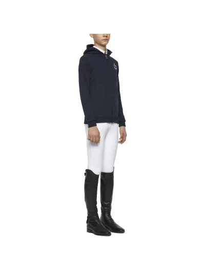 Sudadera con capucha y cremallera azul marino junior unisex CT Team - Cavalleria Toscana - imagen 3