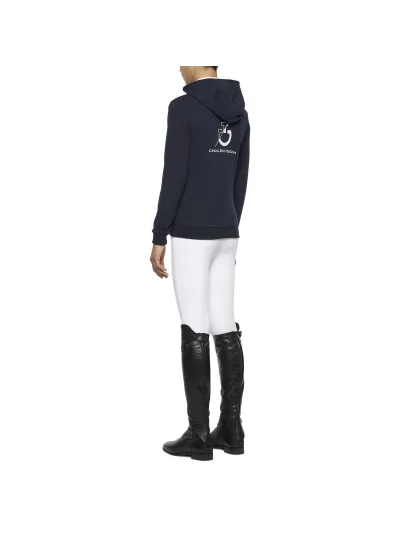 Sudadera con capucha y cremallera azul marino junior unisex CT Team - Cavalleria Toscana - imagen 4