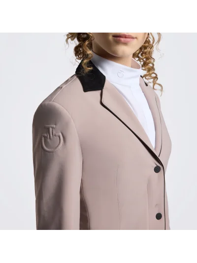 Americana de concurso rosa palo (Cipria) con cremallera para niña GP - Cavalleria Toscana