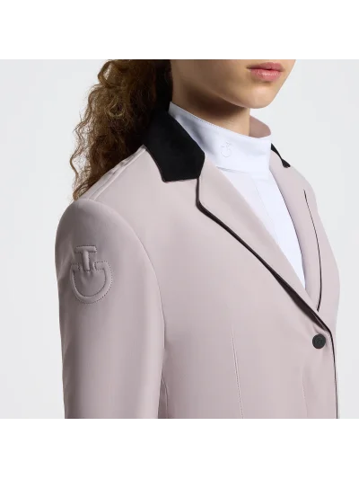 Americana de concurso rosa claro (Violet Ice) con cremallera para niña GP - Cavalleria Toscana