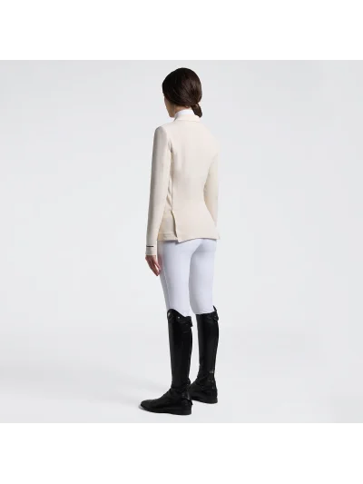 Americana de concurso beige claro (Birch) ligera con cremallera para mujer R-EVO - Cavalleria Toscana - imagen 3
