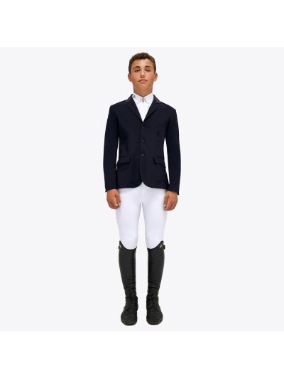 Americana de competición azul marino con cuello alcántara para niño GP - Cavalleria Toscana