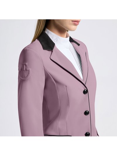 Americana de competición lila con cuello de alcántara y botones para mujer GP - Cavalleria Toscana