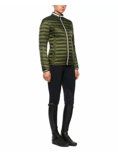 Ultralight padded olive green jacket for women - Cavalleria Toscana