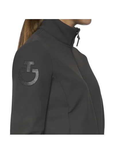 Dark Grey Fleece-Lined Softshell Jacket for Women – Cavalleria Toscana Revolution