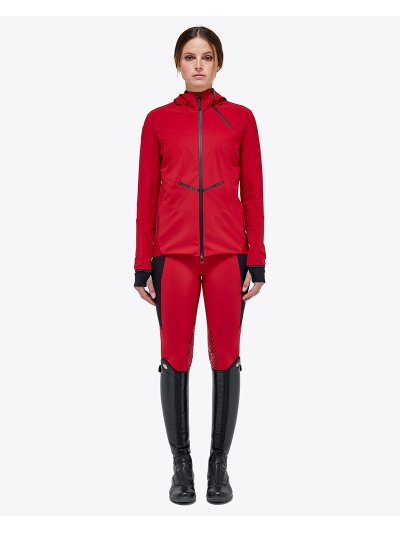 Softshell coupe-vent rouge avec détails en noir pour femme Revo - Cavalleria Toscana