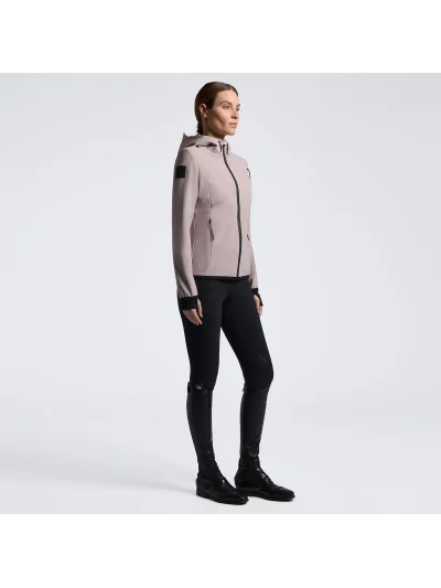 Chaqueta softshell con capucha rosa palo (Cipria) para mujer - Cavalleria Toscana - imagen 2