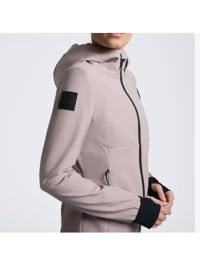 Chaqueta softshell con capucha rosa palo (Cipria) para mujer - Cavalleria Toscana