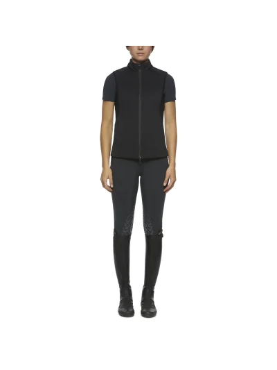 Black windproof vest with padded front for women - Cavalleria Toscana