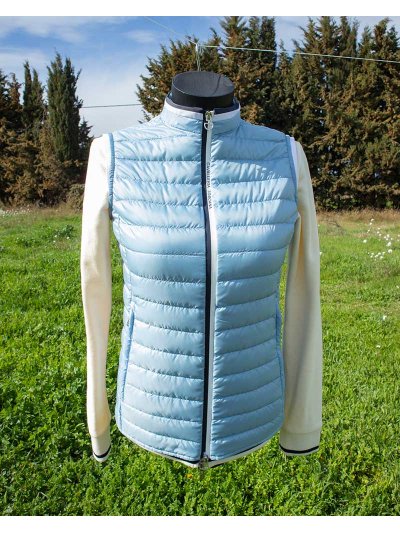 Women's Light Blue Ultra-Light Quilted Vest - Cavalleria Toscana
