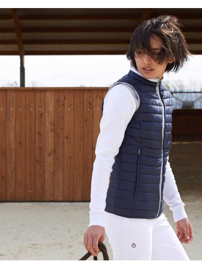 Ultralight padded navy blue vest for women - Cavalleria Toscana