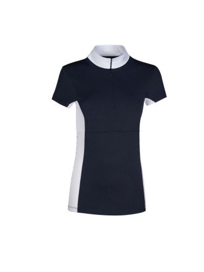 Polo de compétition pour femme bleu marine modèle-Artic - Equiline