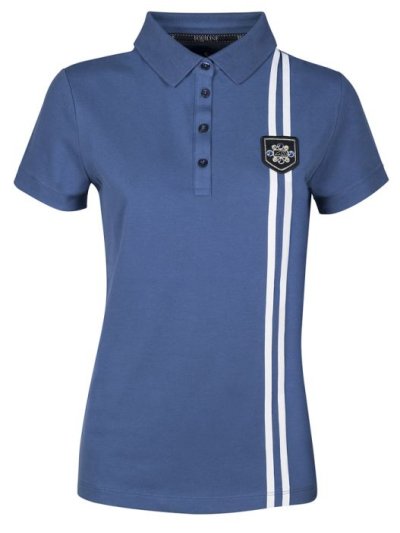 Polo blue color with crest on the chest for women model Royal - Equiline