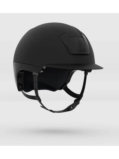 Casque d'équitation noir mat avec détail frontal brillant (Black Matt) Kooki - Kask
