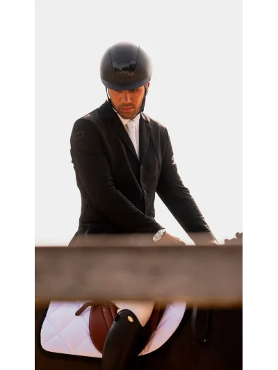 Casque d'équitation noir mat avec détail frontal brillant (Black Matt) Kooki - Kask - imagen 4