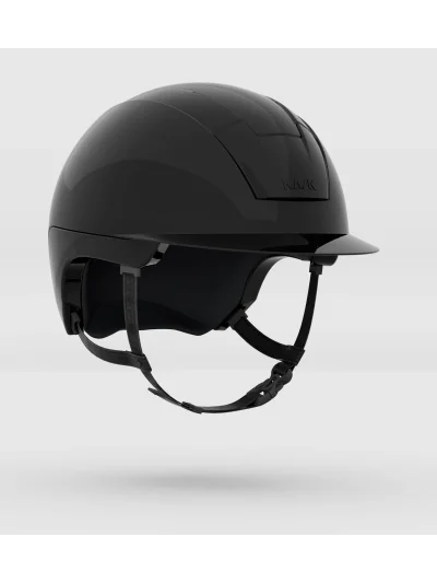 Casco de equitación negro brillante (Black Shine) Kooki - Kask