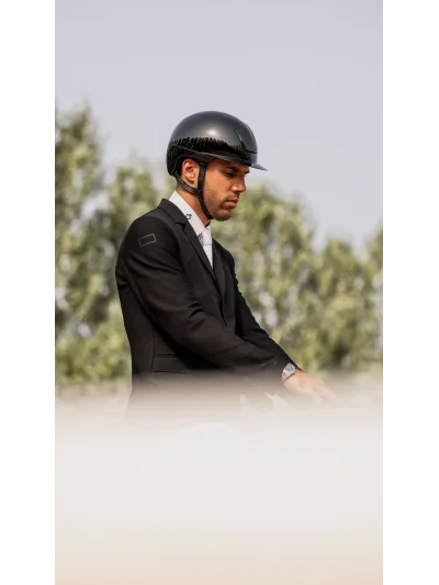 Casco de equitación negro brillante (Black Shine) Kooki - Kask - imagen 4