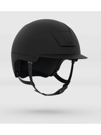 Casco de equitación negro mate con detalle frontal satinado (Hunter Black) Kooki - Kask