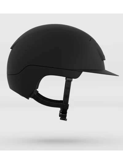 Casco de equitación negro mate con detalle frontal satinado (Hunter Black) Kooki - Kask - imagen 3