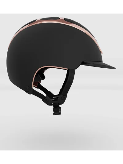 Casco de equitación negro mate con cromado oro rosa (Black Everyrose) Dogma Chrome - Kask - imagen 3