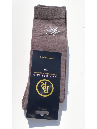 Calcetines altos marrones con logo plateado Lanzhou - BR