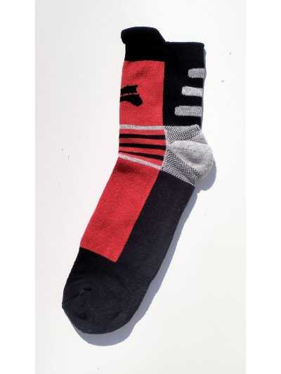 Calcetines bajos deportivos negros, grises y rojos Sporty - Euro-Star