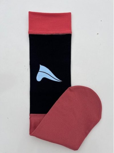 Calcetines tipo media para invierno color negro y naranja unisex - euro star