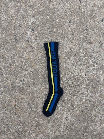 Calcetines azul marino con detalle amarillo y azul unisex Cliff - Equiline