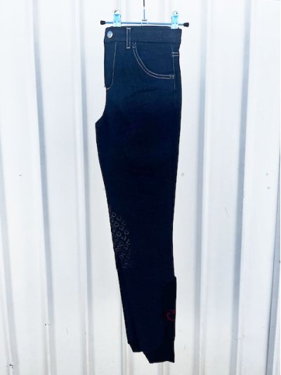 Dark color jeans with pockets (knee grip) unisex junior - Cavalleria Toscana