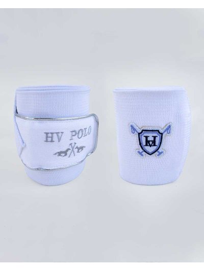 Lot de 2 Bandes (polaires+élastique) de travail blanches pour cheval Margie - HV Polo