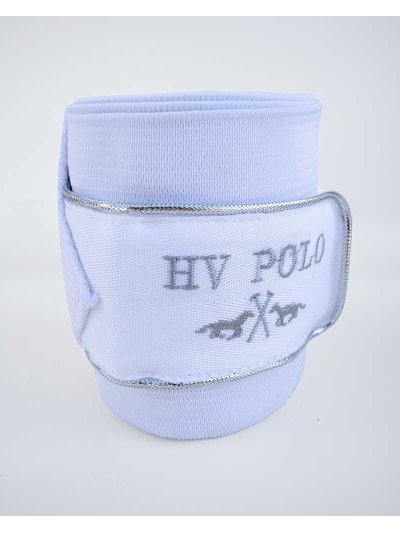 Lot de 2 Bandes (polaires+élastique) de travail blanches pour cheval Margie - HV Polo - imagen 4