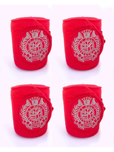 Lot de 4 bandes polaires de travail rouges pour cheval Favouritas - HV Polo