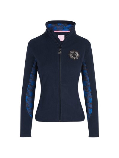 Chaqueta de lana Color azul marino con escudo en la parte frontal y malla de camuflaje azul en los hombros para mujer Buddy - Imperial Riding