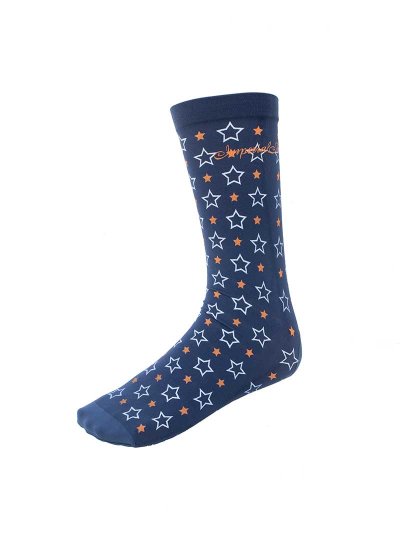 Calcetines técnicos azul marino con estrellas blancas y mostaza Mystic Journey - Imperial Riding