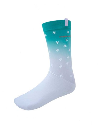 Calcetines técnicos turquesas y blancos con estrellas Vanitas - Imperial Riding