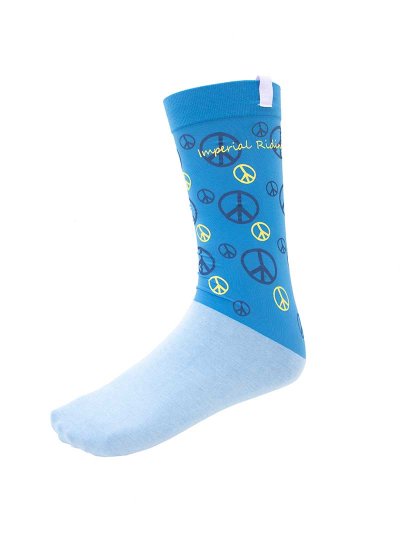 Calcetines técnicos azules con símbolos de la paz Pele - Imperial Riding