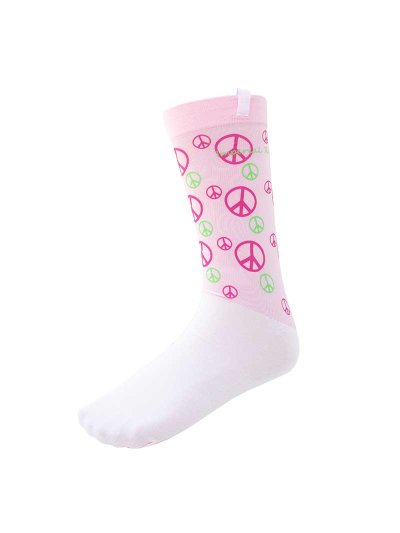 Calcetines técnicos rosas con símbolos de la paz Pele - Imperial Riding