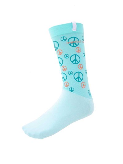 Calcetines técnicos turquesas con símbolos de la paz Pele - Imperial Riding