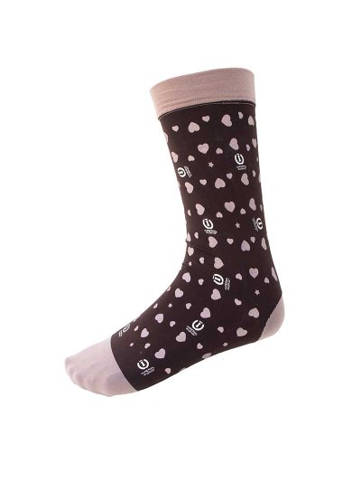 Calcetines técnicos marrones con corazones My sweetheart - Imperial Riding