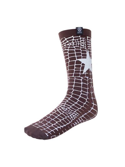 Calcetines técnicos marrones con animal print blanco Adventure - Imperial Riding