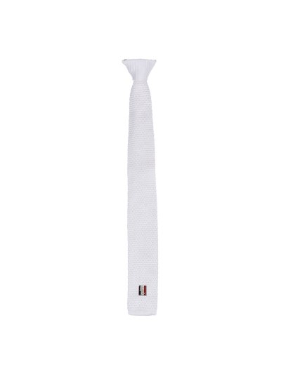 White competition clip tie for men Kingsland Classic
