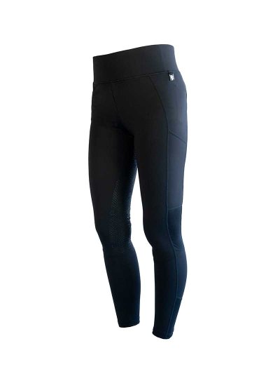 Girls' Navy Riding Tights with Full Seat Grip - KLkemmie - Kingsland Classic