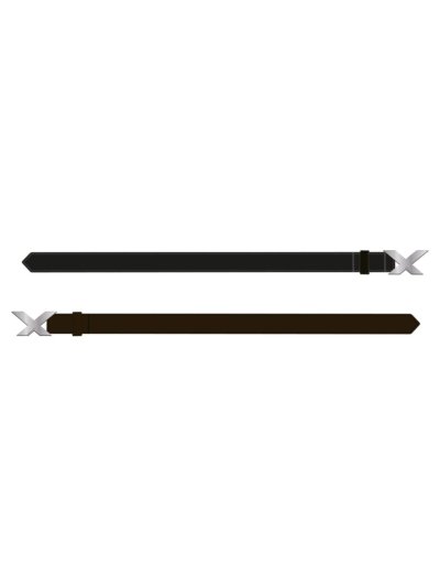 Reversible leather belt in black and dark brown for woman – Allegra – Kingsland Dressage Classic