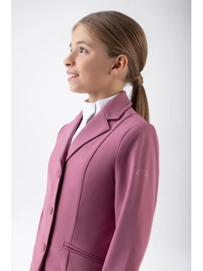 Chaqueta de concurso rosa (Daybreak) compatible con airbag para niña EQGALA - Equiline