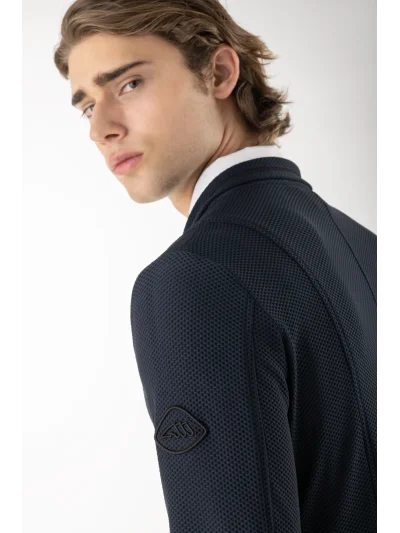 Chaqueta de competición perforada azul marino para hombre EQCARGIAC - Equiline - imagen 4
